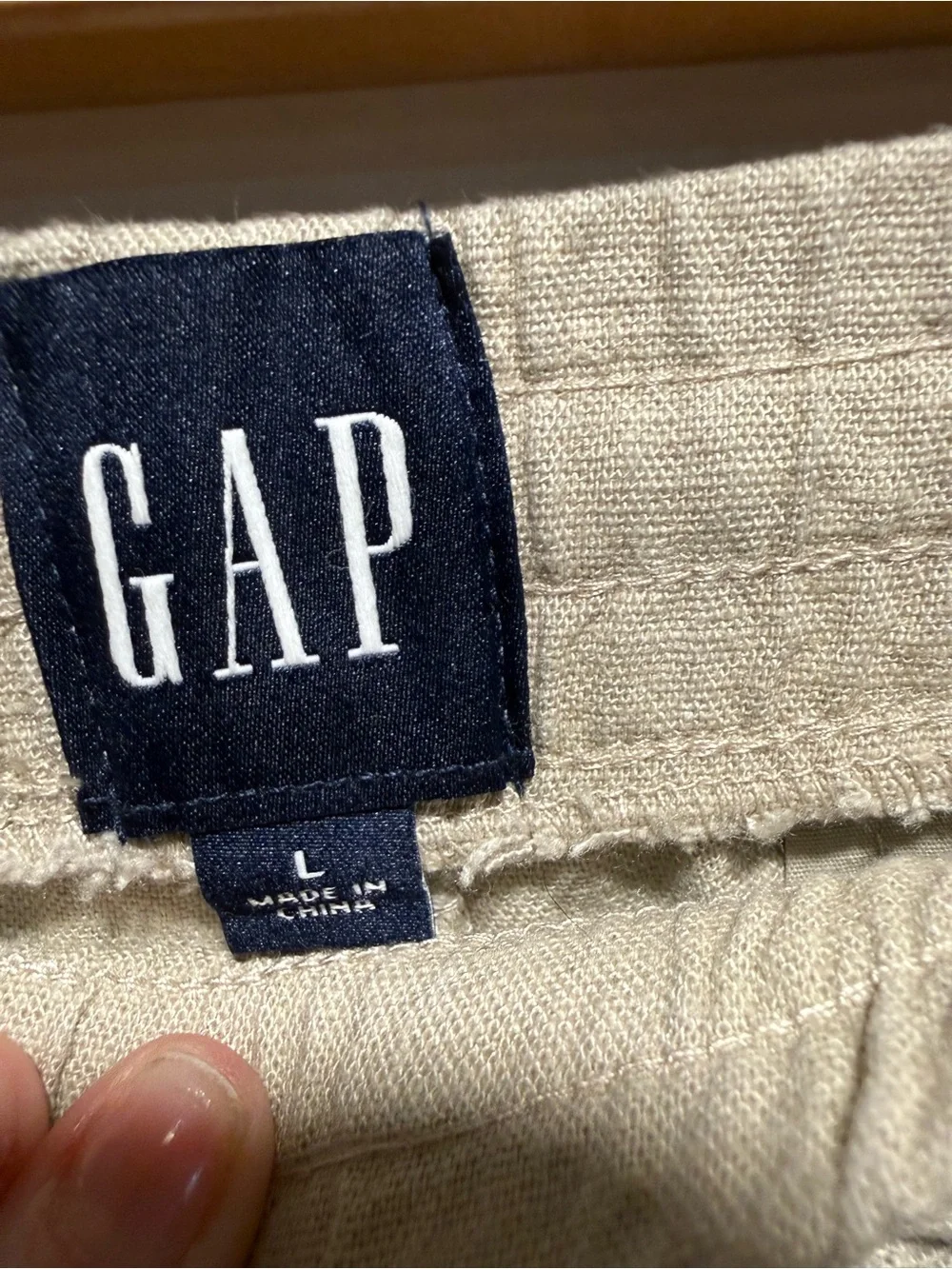 GAP Wide Leg Linen Tan Pants